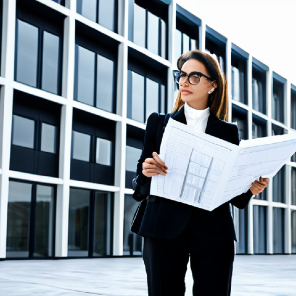 인플루언서 마케팅 캠페인의 목표 설정 방법 - A Modern Architect**
* Prompt: "A professional female architect in a stylish, fully clothed outfi...