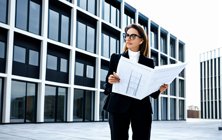 인플루언서 마케팅 캠페인의 목표 설정 방법 - A Modern Architect**
* Prompt: "A professional female architect in a stylish, fully clothed outfi...